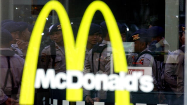Ilustrasi McDonald's. Foto: BAY ISMOYO / AFP