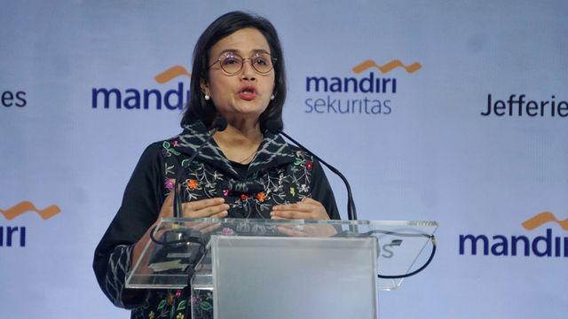 Menteri Keuangan Sri Mulyani memberikan arahan pada acara Mandiri Investment Forum di Jakarta, Rabu (5/2). Foto: Fanny Kusumawardhani/kumparan
