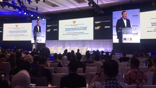 Menteri Koordinator Bidang Kemaritiman dan Inventasi Luhut Binsar Panjaitan menghadiri Mandiri Investment Forum (MIF) 2020 di Fairmont Hotel Jakarta. Foto: Nurul Nur Azizah/kumparan