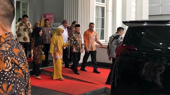 Wakil Presiden RI, Ma'ruf Amin, di RS JMC, Jakarta Selatan Rabu (5/2). Foto: Rizki Gaga/kumparan
