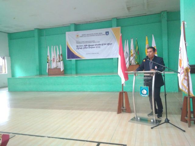 Ketua KONI Bangka Belitung, Elfandi saat membuka RAK Bangka Barat.