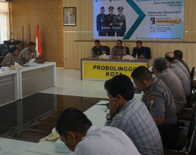 Sukseskan Sensus Penduduk 2020, BPS Kota Probolinggo Gandeng TNI–Polri