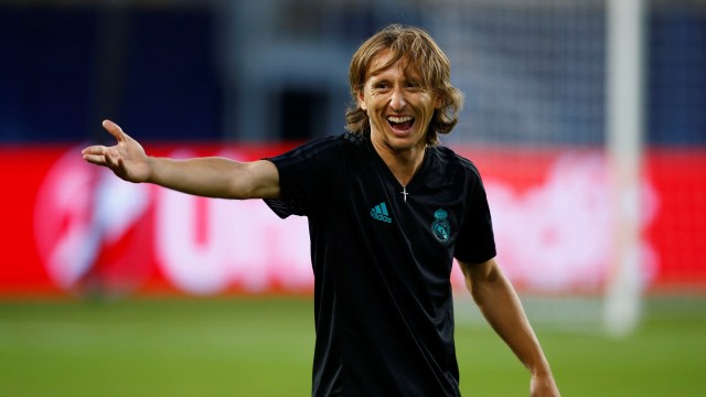 Gelandang Real Madrid, Luka Modric. Foto: Reuters/Peter Cziborra