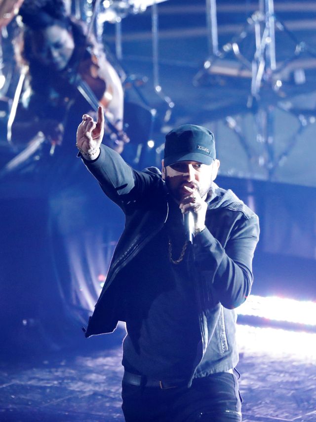 Penampilan Eminem di Oscars 2020. Foto: REUTERS/Mario Anzuoni