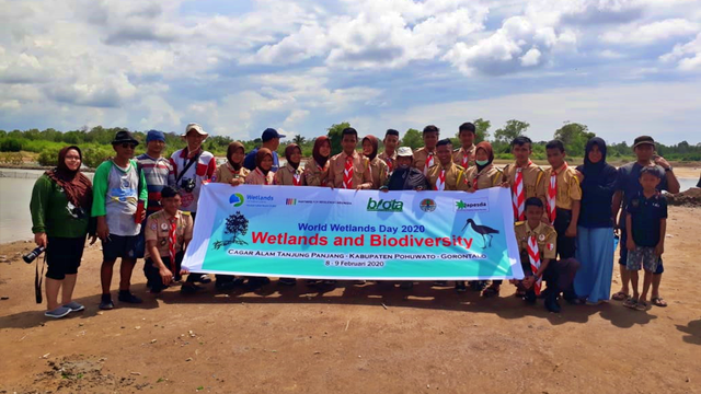 Perayaan Hari Lahan Basah Sedunia (World Wetlands Day) 2020 di Cagar Alam Tanjung Panjang (CATP). Senin, (10/2). Foto: Dok istimewa