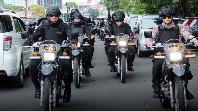 Personel Satgas Pandeka yang dibentuk Polresta Padang untuk mengantisipasi kejahatan jalanan tahun lalu (Foto: Irwanda/Langkan.id)