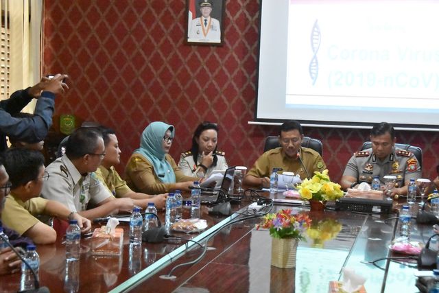Konferensi Pers Dinas Kesehatan dan instansi terkait di Kota Tanjungpinang. Foto; MD/kepripedia.com