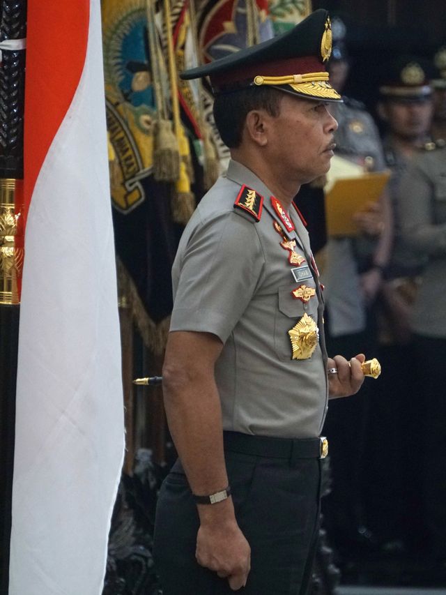 Kapolri Jenderal Pol Idham Azis memimpin upacara serah terima jabatan pejabat utama Mabes Polri dan Kapolda di Rupattama Mabes Polri, Jakarta, Selasa (11/2). Foto: Irfan Adi Saputra/kumparan 