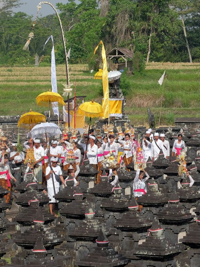 Sejumlah umat Hindu menggelar upacara penyucian kawasan dan arwah para pahlawan di Taman Pujaan Bangsa Margarana, Kabupaten Tabanan, Bali. Foto: ANTARA FOTO/Nyoman Hendra Wibowo