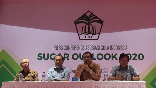 Asosiasi Gula Indonesia menggelar konferensi pers Sugar Outlook 2020 di Gedung RNI, Jakarta, Rabu (12/2). Foto: Abdul Latif/kumparan 