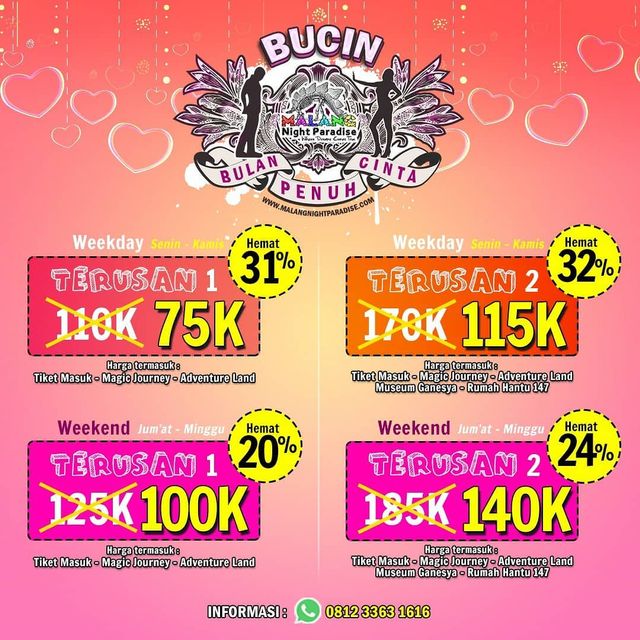 tiket masuk malang night paradise Malang Night Paradise Luncurkan Paket Hemat Bucin di Bulan 