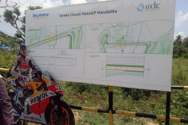 Peta lokasi proyek pembangunan sirkuit MotoGP Mandalika, Lombok.  Foto: Michael Agustinus/kumparan