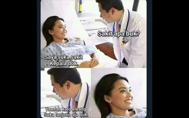 Meme dokter dan pasien. Dok: twitter.com/gustrato