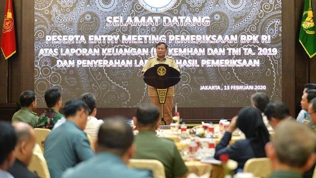 Prabowo Serahkan Laporan Keuangan Kemhan Ke BPK Untuk Diaudit ...