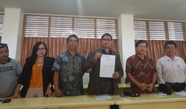 Pihak Kampus UKI Paulus laporkan alumninya ke Polda Sulsel diduga sebar berita bohong, (Makassar Indeks/Abdul).