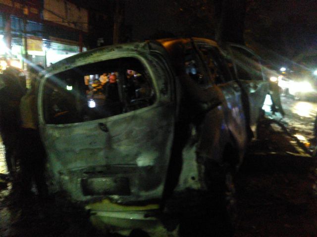 Pengemudi Honda  Freed  di Medan  Tabrak Pohon dan Tewas Terbakar