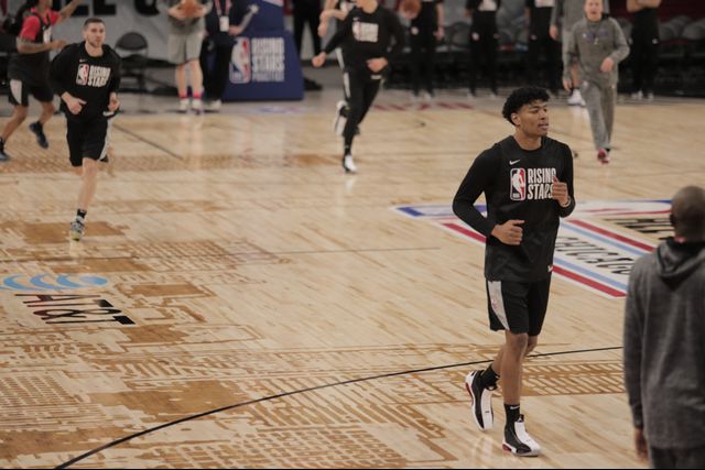 Rui Hachimura di latihan NBA Rising Stars 2020. Foto: Aditia Rizki Nugraha/kumparan