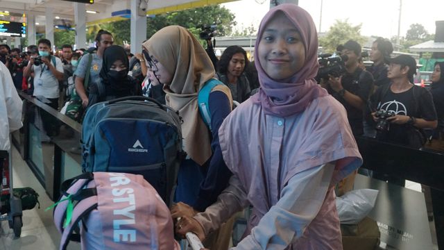 WNI dari Natuna tiba di Jakarta