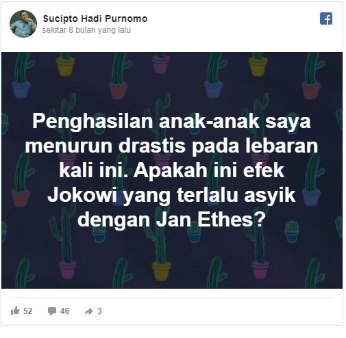 Postingan dosen Unnes yang diduga hina Presiden Jokowi