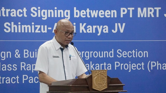 Penandatanganan kontrak kerja sama pembangunan MRT