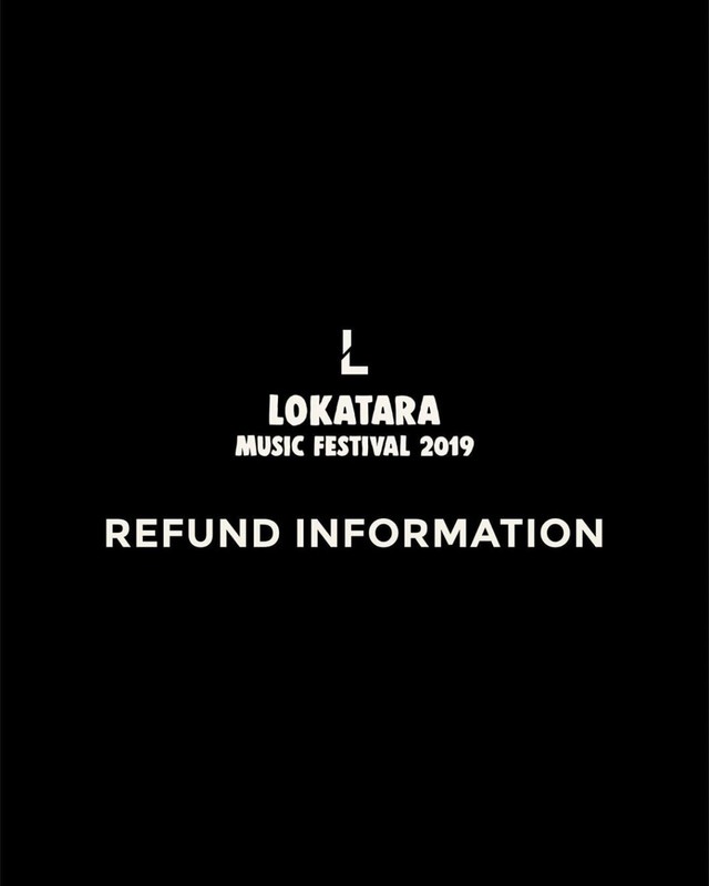 Penguuman refund tiket Lokatara Fest 2019 dok Instagram @lokatarafest