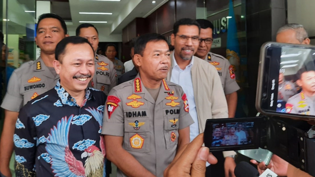 Kapolri Jenderal Pol Idham Azis saat berkunjung ke Komnas HAM, Jakarta, Senin (17/2). Foto: Ricky Febrian/kumparan