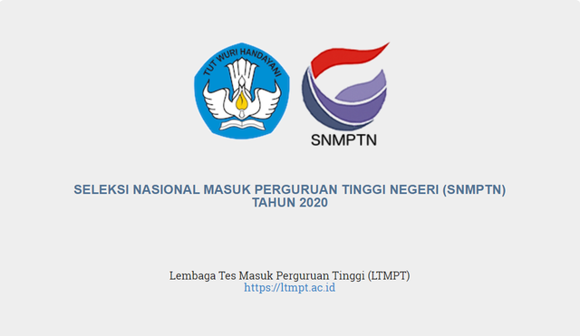 SNMPTN 2020. Sumber: Website SNMPTN.