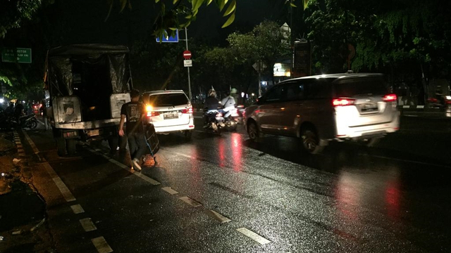 Lokasi bentrokan antara massa debt collector dengan ojol