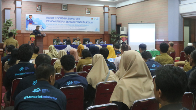 Rapat koordinasi daerah pencanangan sensus penduduk 2020 Kabupaten Mamuju. Foto: Dok. Humas Pemkab Mamuju