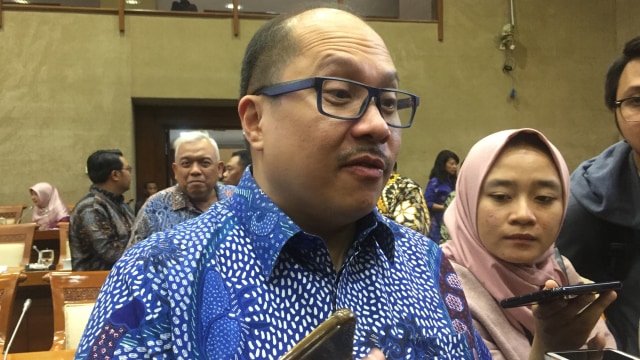 Direktur Utama Taspen, Antonius N S Kosasih di gedung DPR RI, Senayan, Jakarta, Rabu (19/2). Foto: Moh Fajri/kumparan