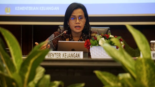 Menteri Keuangan Sri Mulyani memaparkan realisasi APBN 2020 di Kementerian Keuangan, Jakarta, Rabu (19/2). Foto: Irfan Adi Saputra/kumparan