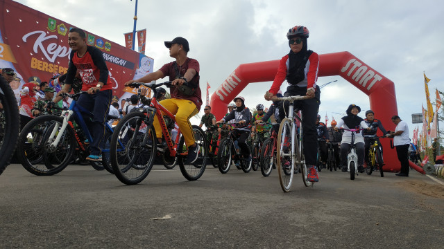 Warga ramaikan Kepri bersepeda 2020. Foto: Ismail/kepripedia.com