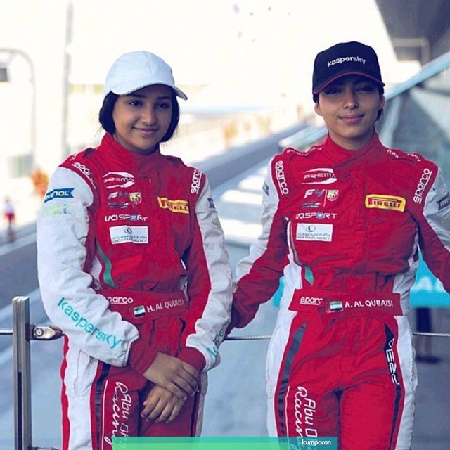 Amna dan Hamda Al Qubaisi, merupakan kakak adik pembalap asal Uni Emirat Arab (UEA). Foto: dok. @hamdaalqubaisi_official/ Instagram