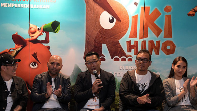Ridwan Kamil saat menghadiri premiere film animasi 'Riki Rhino' di Cihampelas Walk, Kota Bandung, Kamis (21/2/2020). (Foto: Humas Pemprov Jabar)
