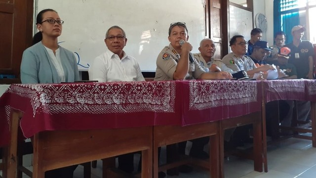 Jumpa pers bersama pihak SMPN 1 Turi, Basarnas, Polda DIY