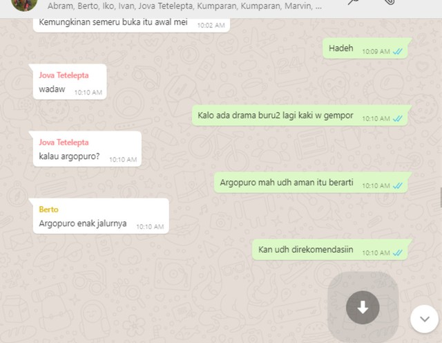 Sebuah ajakan yang menyesatkan. Enak jalurnya, katanya hmm
