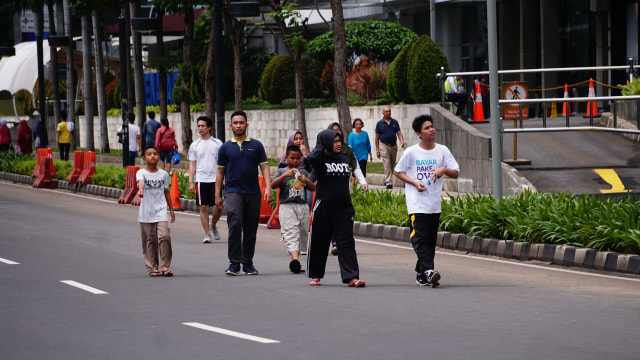 Suasana Car Free Day di Bundaran Hotel Indonesia, Jakarta Pusat. Foto: Jamal Ramadhan/kumparan