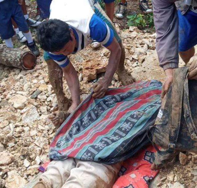 Satu orang tewas tertimpa material Longsor di Tana Toraja. Foto: Dok. Istimewa
