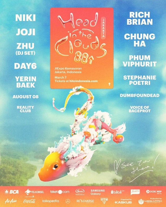 Lineup Head in the Clouds dok Instagram @88rising