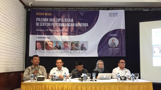 Diskusi Media ‘Polemik RUU Cipta Kerja Di Sektor Pertambangan Minerba’ di Tjikini Lima, Jakarta, Senin (24/2). Foto: Nurul Nur Azizah/kumparan