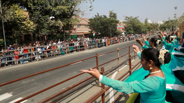 Foto: Trump Disambut Ratusan Ribu Warga saat Melawat ke India (530773)