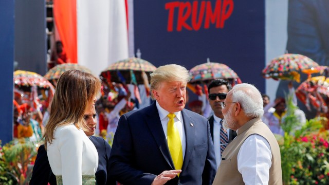 Foto: Trump Disambut Ratusan Ribu Warga saat Melawat ke India (530768)