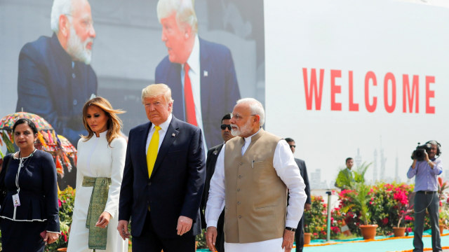 Foto: Trump Disambut Ratusan Ribu Warga saat Melawat ke India (530769)