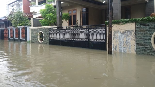 Banjir di Perum Aneka Elok, Kel. Penggilingan Kec. Cakung Jakarta Timur Foto: Dok. Istimewa