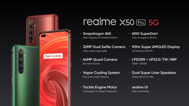 Smartphone Realme x50 5G Pro. Foto: Realme
