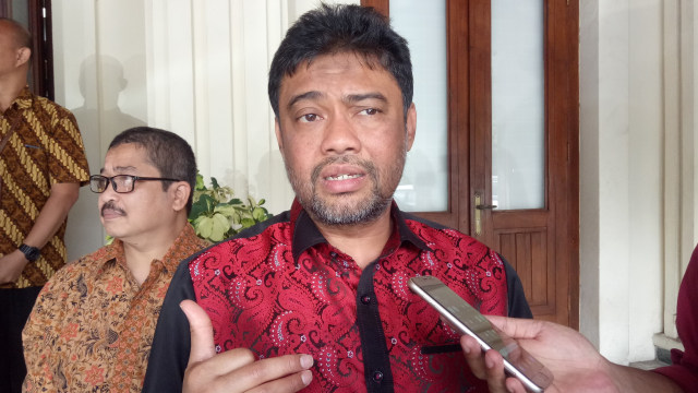 Ketua KSPI Said Iqbal di Kemenkopolhukam, Jakarta. Foto: Nadia Riso/kumparan