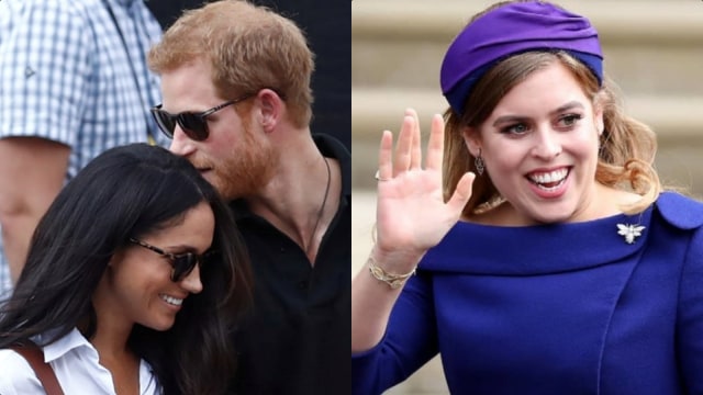 Meghan Markle, Pangeran Harry, dan Putri Beatrice. Foto: Mark Blinch/Reuters, Royal Life Europe
