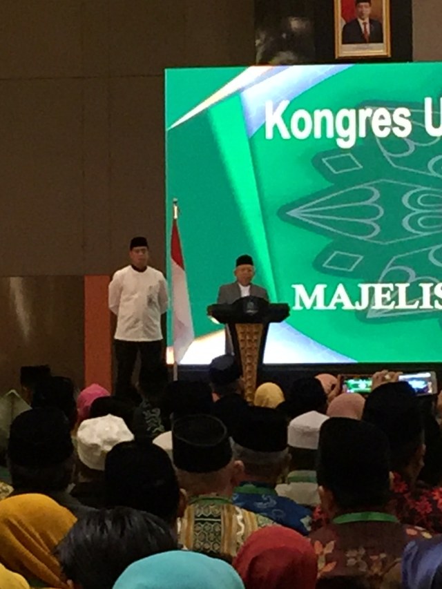 Wapres Ma'ruf Amin di Acara Pembukaan Kongres Umat Islam Indonesia (KUII) VII di Bangka Belitung. Foto: Andesta Herli Wijaya/ kumparan