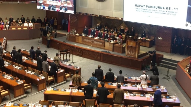 Rapat paripurna ke-11 Jelang Penutupan Masa Sidang DPR RI Tahun Sidang 2019-2020. Foto: Paulina Herasmaranindar/kumparan