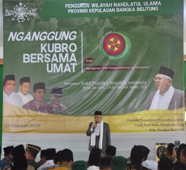 Wakil Presiden Republik Indonesia, KH Maruf Amin saat berdialog dengan masyarakat di Pangkalpinang. Ist